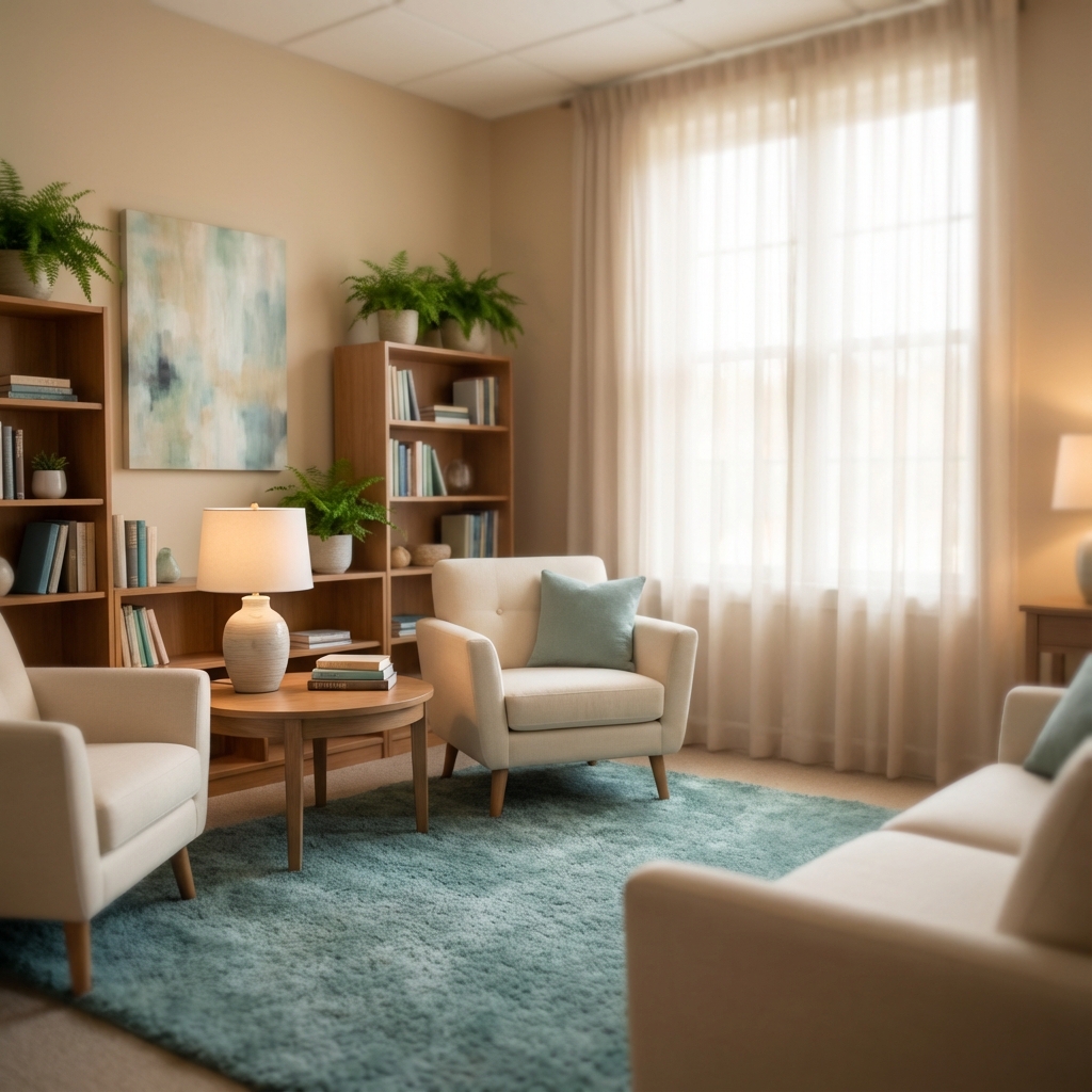 Calming therapy office setting